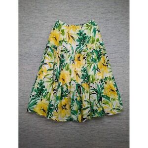 Jones New York Floral Tiered Skirt Size 10 Garden‎ Party Cottagecore Pairie